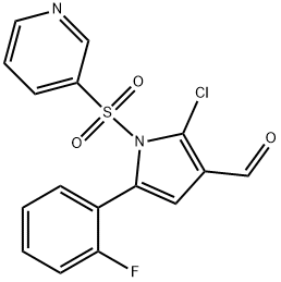 2-chloro-5-(2-fluorophenyl)-1-(pyridin-3-ylsulfonyl)-1H-pyrrole-3-carbaldehyde